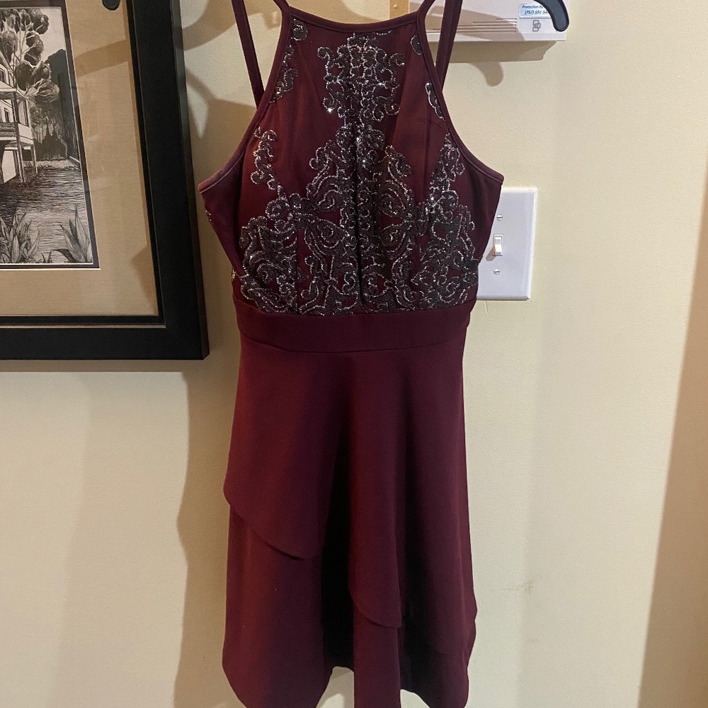 Short Red Formal Homecoming Dress